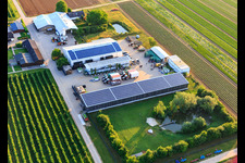 Aerial view of Farmer's Garden in Winden in the state Rhineland-Palatinate, Germany