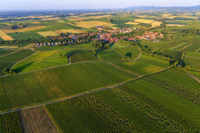 Village view in the morning from the northeast in Dierbach in the state Rhineland-Palatinate, Germany