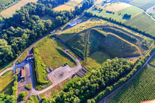 Aerial view of Closed landfill in the district Klingen in Heuchelheim-Klingen in the state Rhineland-Palatinate, Germany
