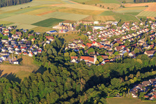 Dormitte with Church of St. James in the district Herrenzimmern in Bösingen in the state Baden-Wuerttemberg, Germany
