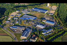 Berner Feld industrial park with AMR GmbH, XBK-KABEL logistics center, CARSIG GmbH and Kirch – engineering and products GmbH in Rottweil in the state Baden-Wuerttemberg, Germany