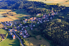 Aerial view of Village view from the southeast in the district Gößlingen in Dietingen in the state Baden-Wuerttemberg, Germany