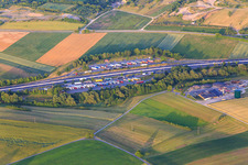 Hasenrain car park on the A81 in the district Wittershausen in Vöhringen in the state Baden-Wuerttemberg, Germany