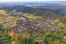 View of the town from the southwest in Vöhringen in the state Baden-Wuerttemberg, Germany