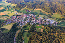 Village view from the west in the district Heiligenzimmern in Rosenfeld in the state Baden-Wuerttemberg, Germany