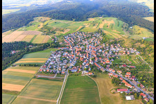 Village view from the southwest in the district Erlaheim in Geislingen in the state Baden-Wuerttemberg, Germany