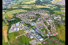 District view from the west in Balingen in the state Baden-Wuerttemberg, Germany