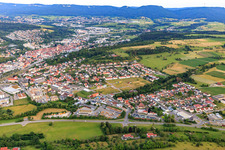 City view from the northwest in Balingen in the state Baden-Wuerttemberg, Germany