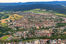 City view from the west in Balingen in the state Baden-Wuerttemberg, Germany