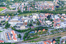 Bahnhofstraße commercial area with Bizerba Service and IDEAL Krug + Priester GmbH & Co. KG in Balingen in the state Baden-Wuerttemberg, Germany