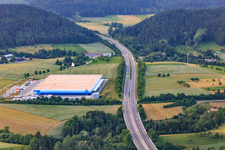 Aerial view of Elflein E-Mobility Logistics Rottweil GmbH in the district Trichtingen in Epfendorf in the state Baden-Wuerttemberg, Germany