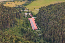 Agricultural hall in the Schenkbachtal in Epfendorf in the state Baden-Wuerttemberg, Germany