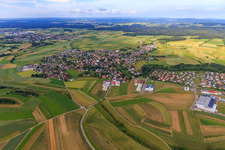 View of the town from the east in the district Winzeln in Fluorn-Winzeln in the state Baden-Wuerttemberg, Germany