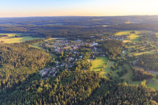 View of the town from the northeast in Königsfeld im Schwarzwald in the state Baden-Wuerttemberg, Germany