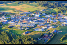 Gewerbestraße industrial area with Stein Automation GmbH & Co. KG, TOURATECH GmbH, Joh. Nep. Jerger GmbH & Co. KG and Stein Automation GmbH & Co. KG in Niedereschach in the state Baden-Wuerttemberg, Germany