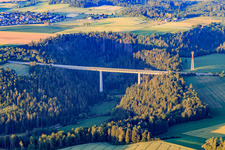 Motorway bridge of the A81 over the Eschachtal in the district Horgen in Zimmern ob Rottweil in the state Baden-Wuerttemberg, Germany