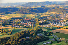 City overview from the west in Rottweil in the state Baden-Wuerttemberg, Germany