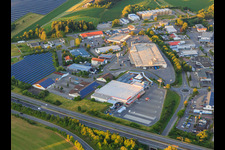 Raiffeisenstraße commercial area with BAUHAUS, Kaufland Zimmern ob Rottweil in Zimmern ob Rottweil in the state Baden-Wuerttemberg, Germany