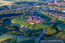 New development area Hegneberg (Überlinger Straße) from the northwest in Rottweil in the state Baden-Wuerttemberg, Germany