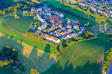 Aerial photograpy of New development area Hegneberg (Überlinger Straße) from the northwest in Rottweil in the state Baden-Wuerttemberg, Germany