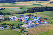 Pfarrbrühl/Riedstraße industrial park with BAH Industrial Solutions GmbH, Bösinger Fleischwaren GmbH and LTT. GmbH & Co. KG Laser Processing in Bösingen in the state Baden-Wuerttemberg, Germany