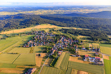 Village view from the south in the district Brittheim in Rosenfeld in the state Baden-Wuerttemberg, Germany