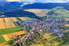 Village center from the south in the district Erlaheim in Geislingen in the state Baden-Wuerttemberg, Germany