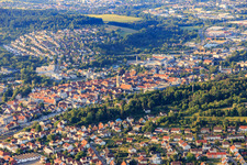 City center from the north in Balingen in the state Baden-Wuerttemberg, Germany
