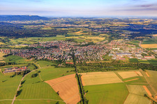 View of the town from the northeast in Bisingen in the state Baden-Wuerttemberg, Germany