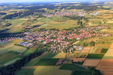 View of the town from the northeast in the district Ostdorf in Balingen in the state Baden-Wuerttemberg, Germany