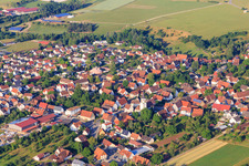 Medardus Church in the village center in the district Ostdorf in Balingen in the state Baden-Wuerttemberg, Germany