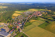 Overview of the town from the east in the district Binsdorf in Geislingen in the state Baden-Wuerttemberg, Germany