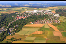View of the town from the east in Rosenfeld in the state Baden-Wuerttemberg, Germany