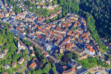 Historic city center in Oberndorf am Neckar in the state Baden-Wuerttemberg, Germany