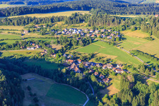 Village view from the west in the district Wälde in Loßburg in the state Baden-Wuerttemberg, Germany