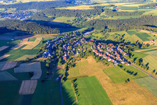 Village view from the west in the district Lombach in Loßburg in the state Baden-Wuerttemberg, Germany
