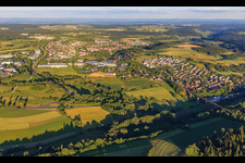 City view from the west in Dornstetten in the state Baden-Wuerttemberg, Germany