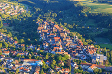 Main road from the north in Dornstetten in the state Baden-Wuerttemberg, Germany