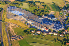 Aerial view of Company premises of HOMAG Group AG in Schopfloch in the state Baden-Wuerttemberg, Germany