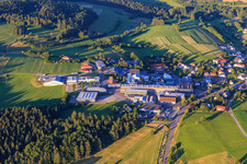 Herbert-Frank-Straße industrial estate with Röchling Medical AG and Kunststofftechnik Schmid GmbH & Co. KG in the district Salzstetten in Waldachtal in the state Baden-Wuerttemberg, Germany