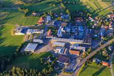 Herbert-Frank-Straße industrial estate with Röchling Medical AG, Plastoform GmbH and Kunststofftechnik Schmid GmbH & Co. KG in the district Salzstetten in Waldachtal in the state Baden-Wuerttemberg, Germany