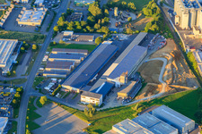 Aerial view of Schäflein Logistics GmbH in Horb am Neckar in the state Baden-Wuerttemberg, Germany