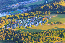 Leisure park Camping Schüttehof in Horb am Neckar in the state Baden-Wuerttemberg, Germany