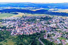 View of the town from the northeast in Dornhan in the state Baden-Wuerttemberg, Germany
