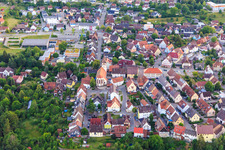 Town center with Protestant church in Dornhan in the state Baden-Wuerttemberg, Germany
