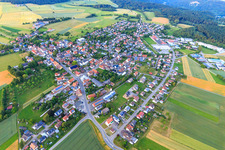 Village overview from the west in the district Hochmössingen in Oberndorf am Neckar in the state Baden-Wuerttemberg, Germany