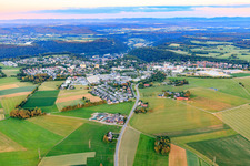 View of the town from the northeast in the district Lindenhof in Oberndorf am Neckar in the state Baden-Wuerttemberg, Germany