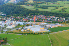 Construction site for new building in Beffendorfer Straße from the west, exeron GmbH and Mafell AG in the district Lindenhof in Oberndorf am Neckar in the state Baden-Wuerttemberg, Germany