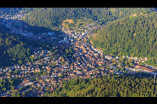 City overview from the northeast in Schramberg in the state Baden-Wuerttemberg, Germany