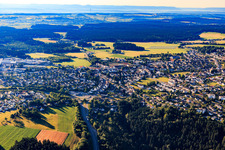 View of the town from the west in the district Sulgen in Schramberg in the state Baden-Wuerttemberg, Germany